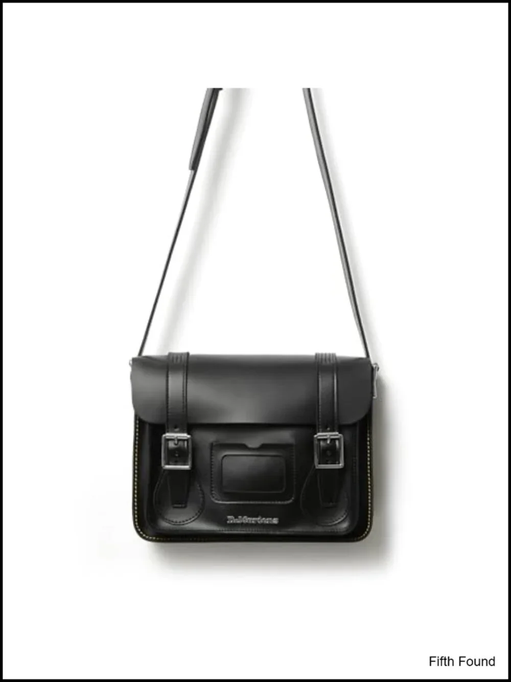 Split Leather Satchel with Buckle Closure